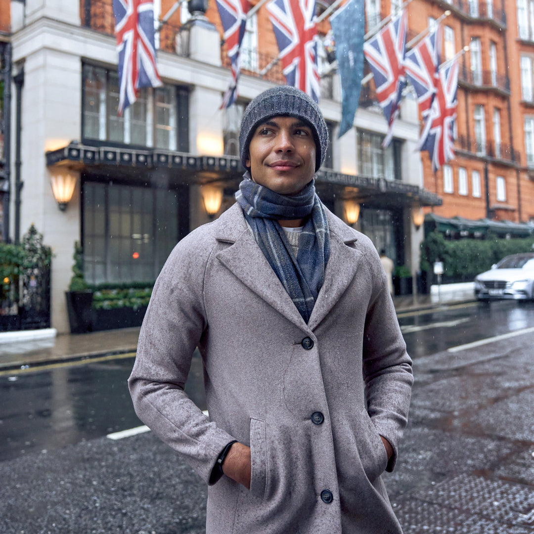 Men's 100% Cashmere Classic Cuffed Beanie