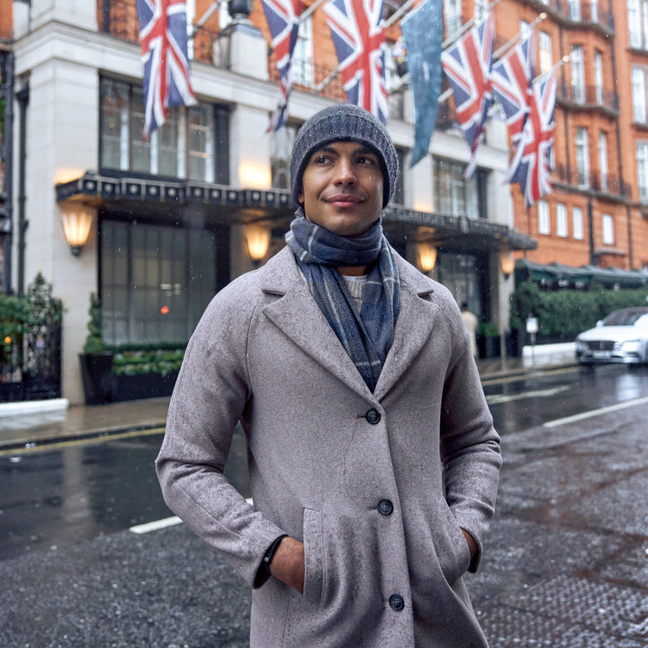 Men's 100% Cashmere Classic Cuffed Beanie