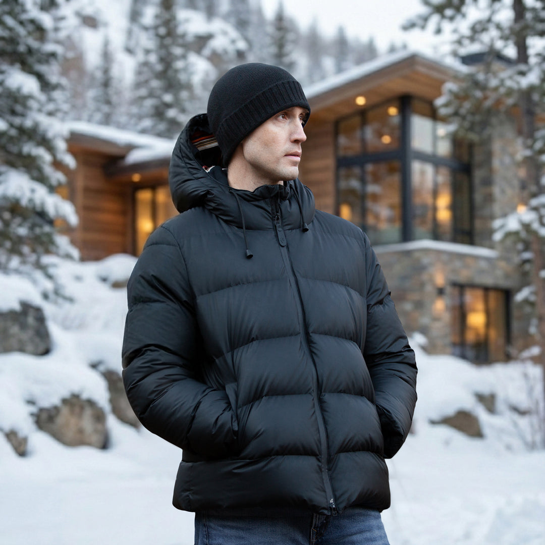 Men's 100% Cashmere Classic Cuffed Beanie