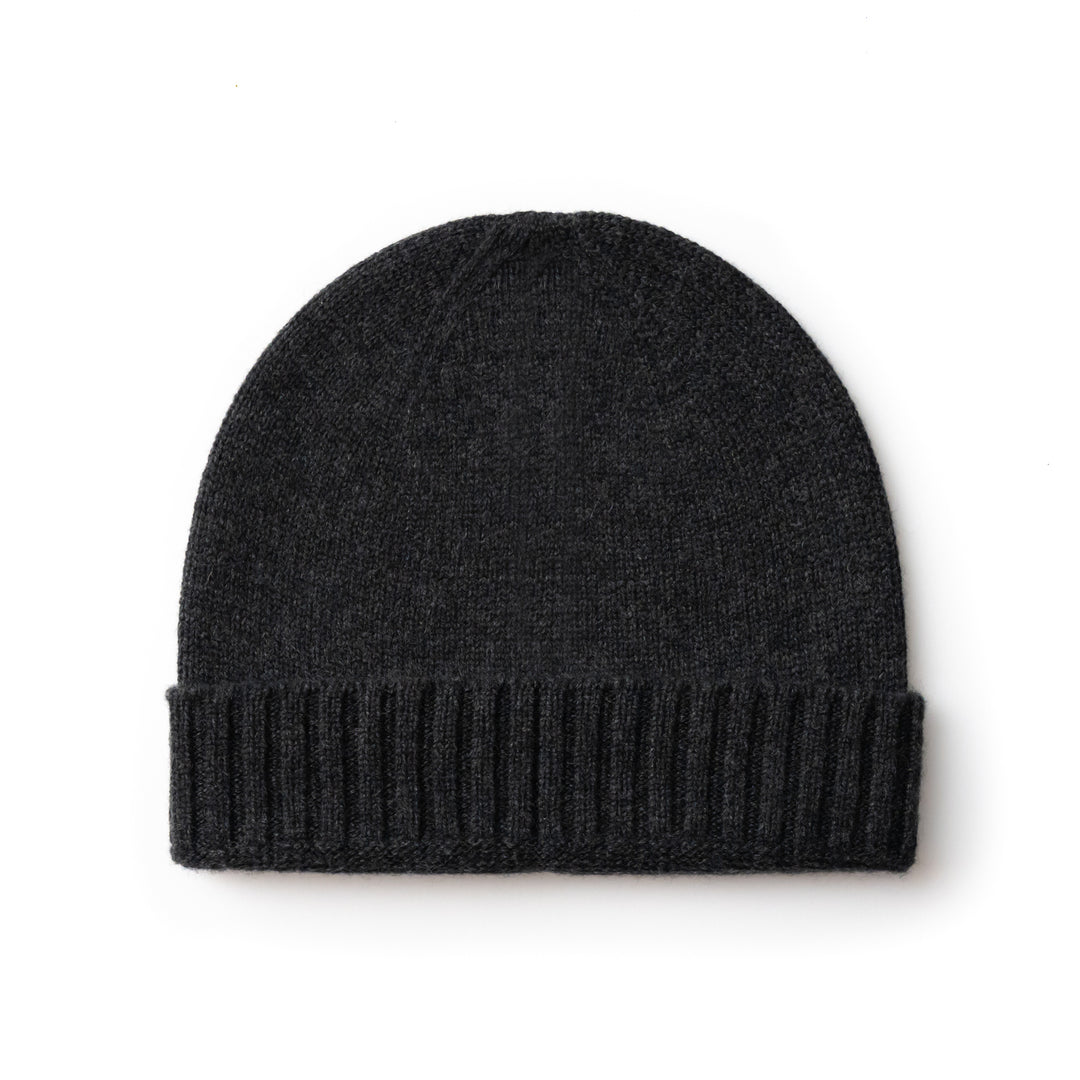 Men's 100% Cashmere Classic Cuffed Beanie