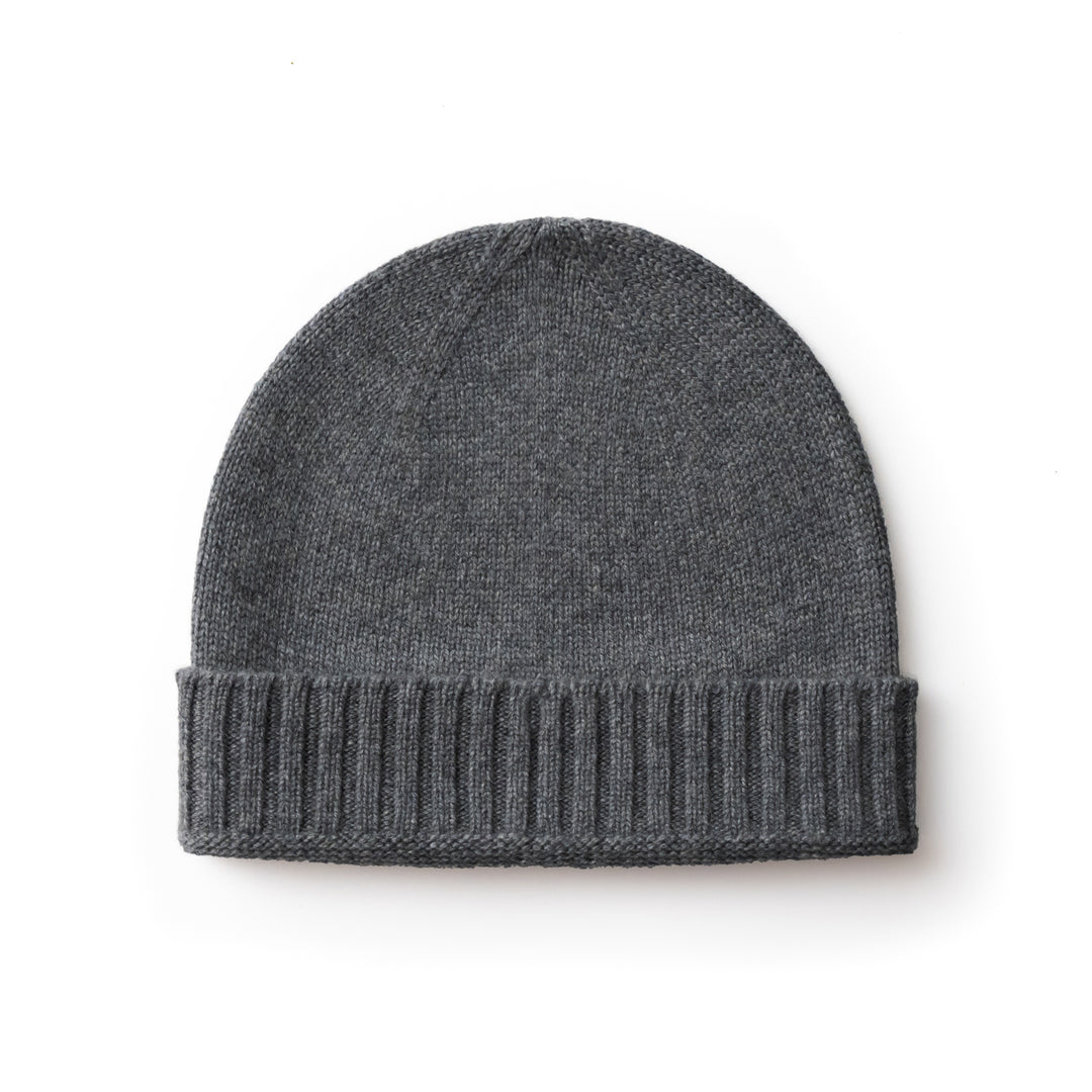 Men's 100% Cashmere Classic Cuffed Beanie