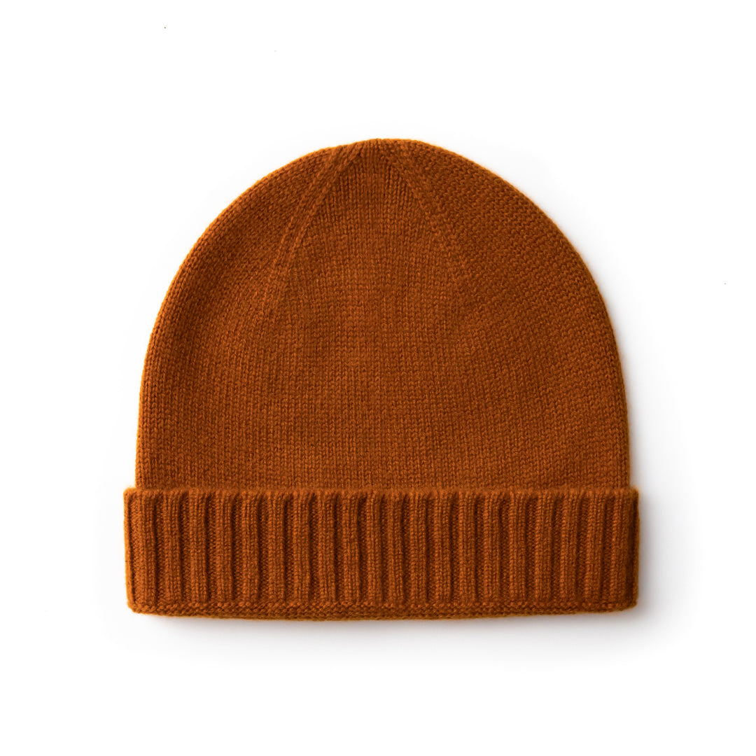 Men's 100% Cashmere Classic Cuffed Beanie
