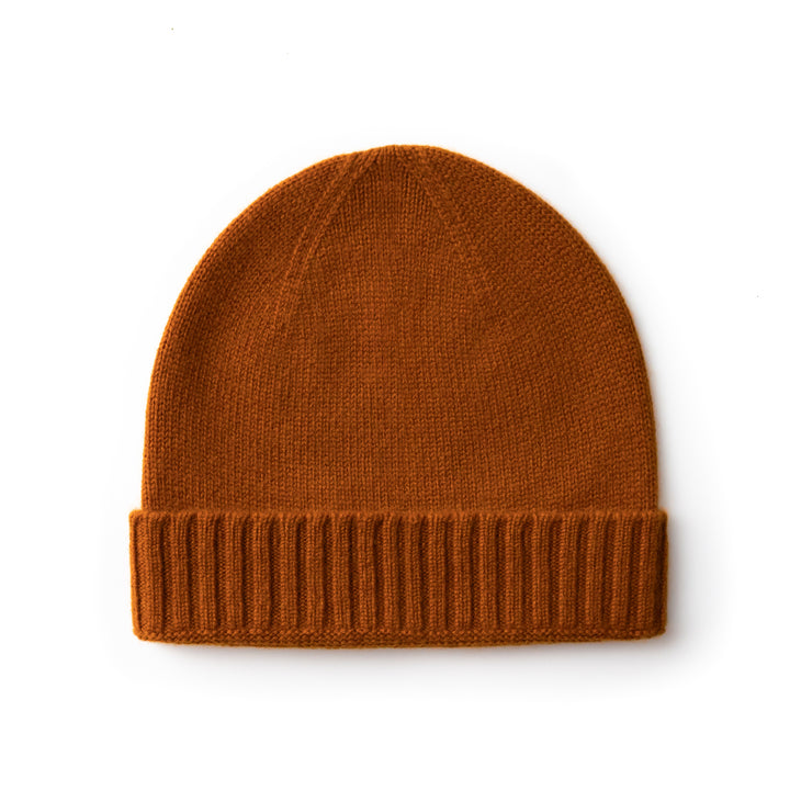 Men's 100% Cashmere Classic Cuffed Beanie