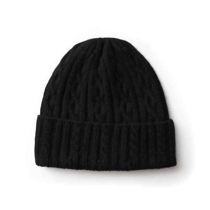 Women's 100% Cashmere Cable-Knit Hat