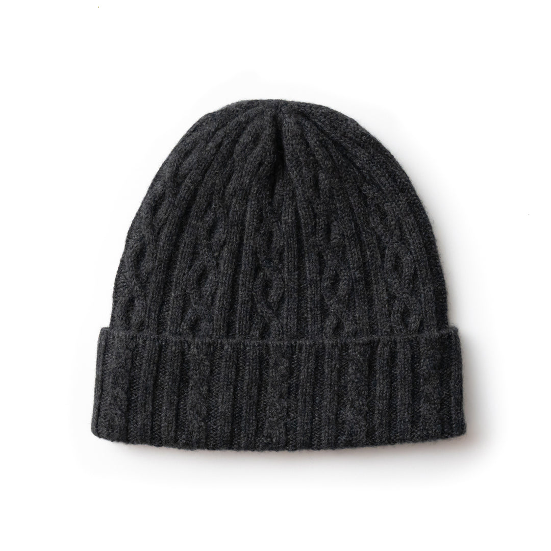 Women's 100% Cashmere Cable-Knit Hat