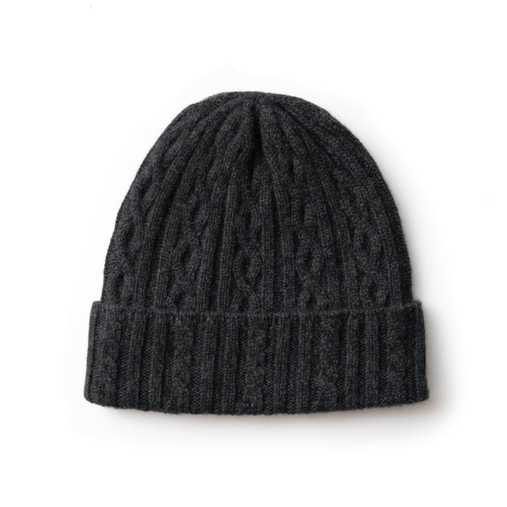 Women's 100% Cashmere Cable-Knit Hat