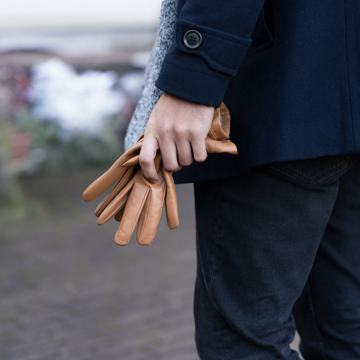 Men's Classic Leather Cashmere Lined Gloves