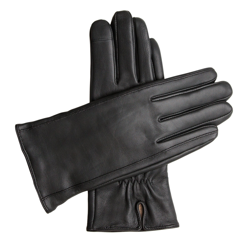 Women's Touchscreen Leather Cashmere Lined Gloves