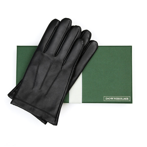 Men\'s Vegan Leather Gloves - Black – Downholme