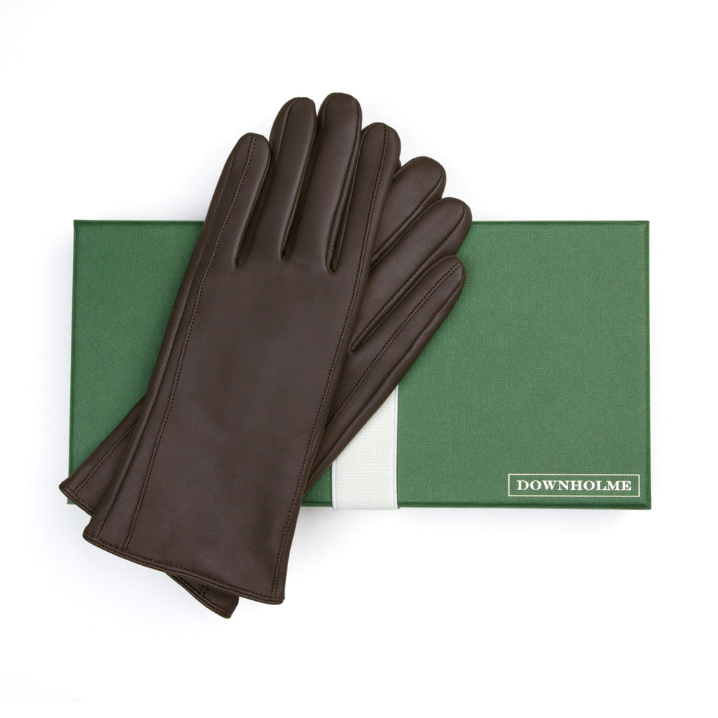 Women's Vegan Leather Gloves - Brown, DH-VLW-BRNS, DH-VLW-BRNM, DH-VLW-BRNL, DH-VLW-BRNXL