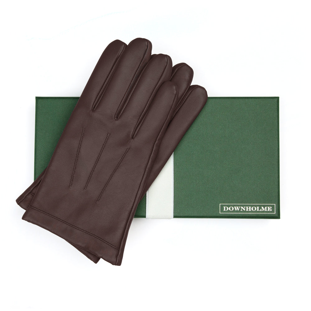 Men's Classic Leather Cashmere Lined Gloves - Brown, DH-LCM-BRNXXL, DH-LCM-BRNXL, DH-LCM-BRNL, DH-LCM-BRNM, DH-LCM-BRNS, DH-LCM-BRNXS