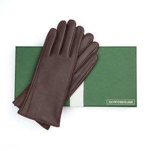 Women's Touchscreen Leather Cashmere Lined Gloves - Brown, DH-TLCW-BRNXS, DH-TLCW-BRNS, DH-TLCW-BRNM, DH-TLCW-BRNL, DH-TLCW-BRNXL