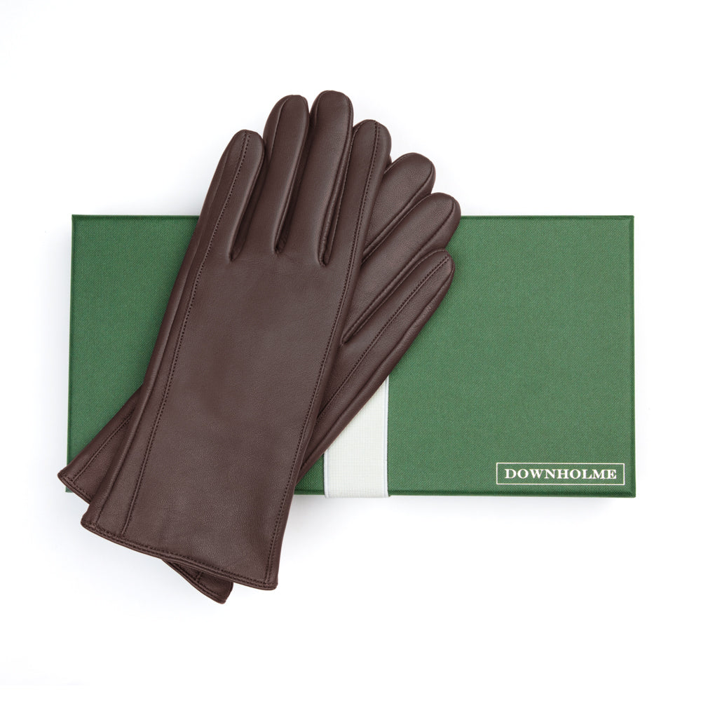 Women's Classic Leather Cashmere Lined Gloves - Brown, DH-LCW-BRNXL, DH-LCW-BRNL, DH-LCW-BRNM, DH-LCW-BRNS, DH-LCW-BRNXS