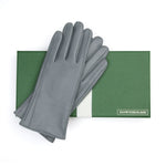 Women's Touchscreen Leather Cashmere Lined Gloves - Gray, DH-TLCW-GRYXL, DH-TLCW-GRYL, DH-TLCW-GRYM, DH-TLCW-GRYS, DH-TLCW-GRYXS