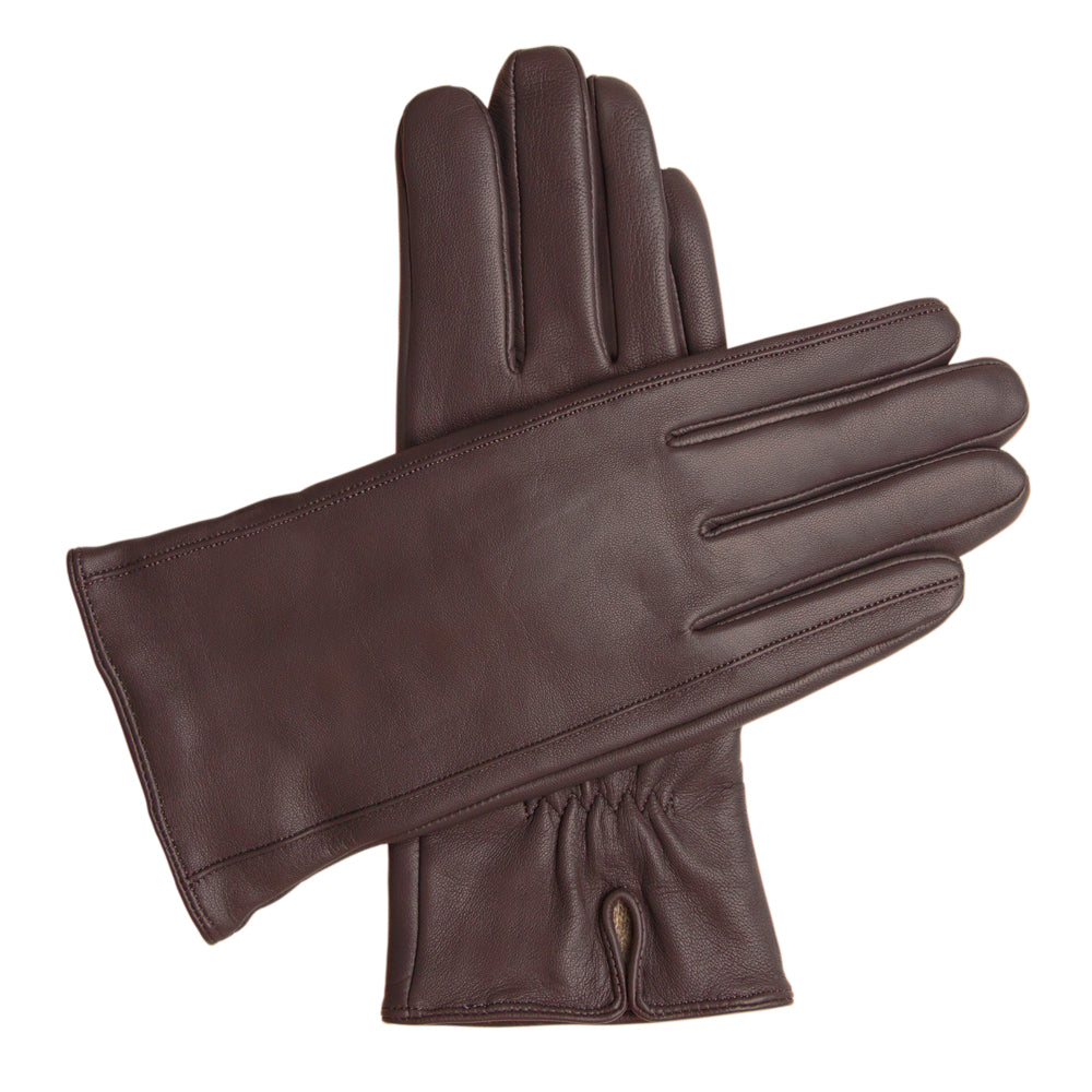 Women's Classic Leather Cashmere Lined Gloves - Brown, DH-LCW-BRNXL, DH-LCW-BRNL, DH-LCW-BRNM, DH-LCW-BRNS, DH-LCW-BRNXS